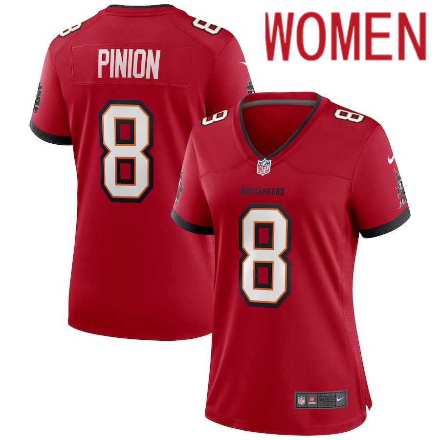 Women Tampa Bay Buccaneers #8 Bradley Pinion Nike Red Game NFL Jersey->women nfl jersey->Women Jersey